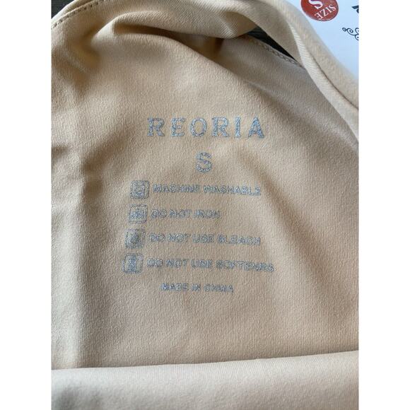 Reoria Beige Small One Shoulder Crop Top - Picture 3 of 3